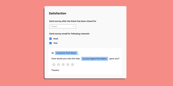 Send CSAT surveys