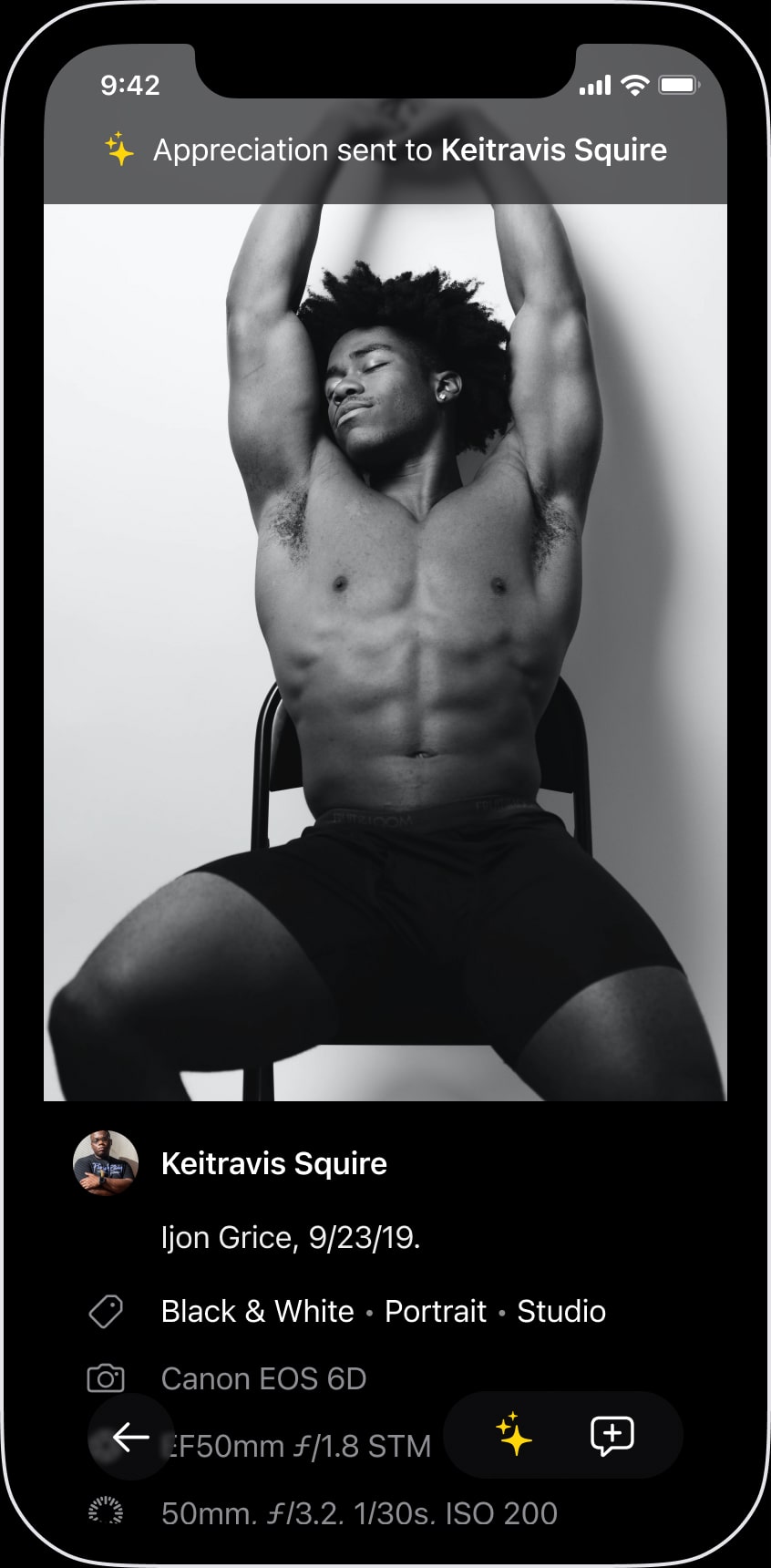 App image of an appreciation happening.