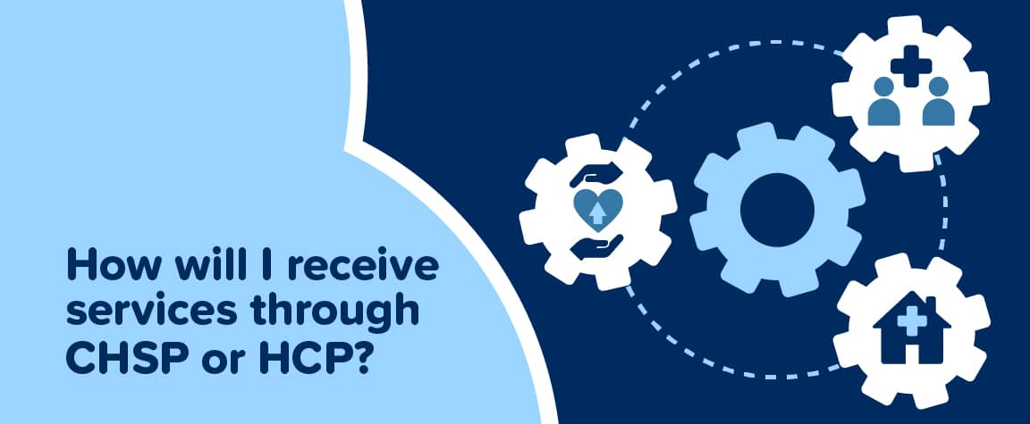 How will I receive services through CHSP or HCP?