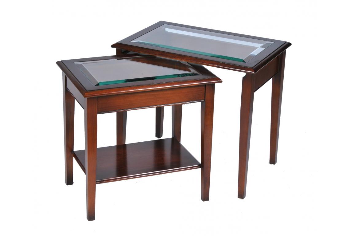 Bradley Glass Top Nest of Tables