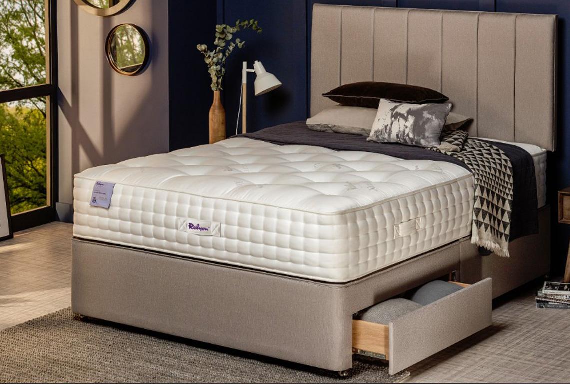 Relyon Keswick Natural Alpaca 2600 5' F/E 2 Drawer Divan Set