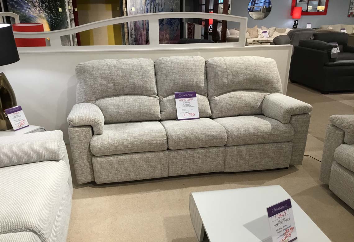 G Plan Chloe 3 Seater Power Recliner Sofa right hand facing