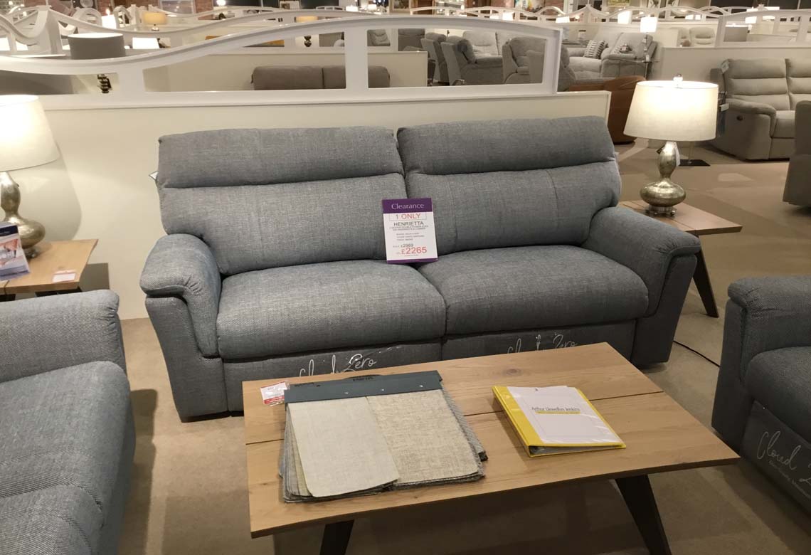 Henrietta 3 Seater Double Power Sofa with Headrests & Lumber