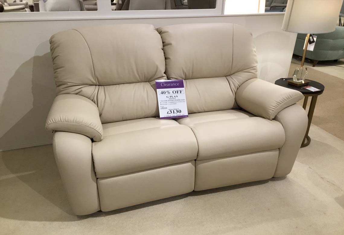G Plan Mistral 2 Seater Double Power Sofa