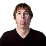 Man poking toungue out
