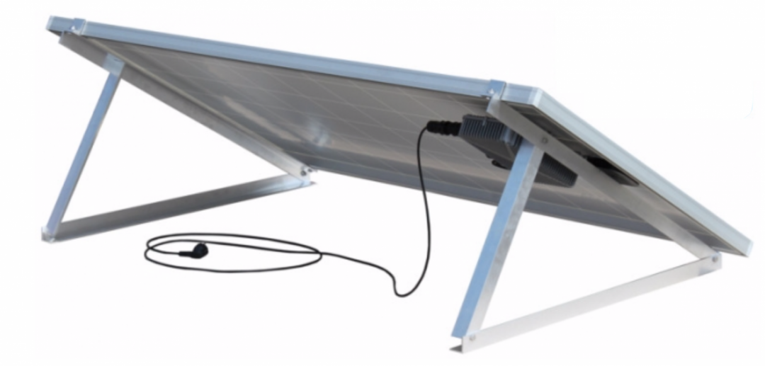 Mini PV-Anlage, Sicht von hinten,