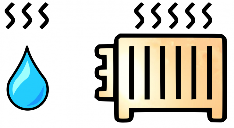 Ein Wassertropfen, der die Warmwassergewinnung der Solarthermie symbolisiert