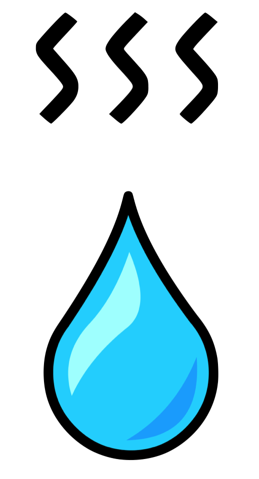 Ein Wassertropfen, der die Warmwassergewinnung der Solarthermie symbolisiert