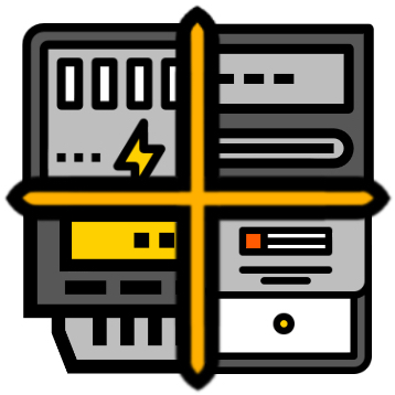 Ein Icon mit vier verschiedenen Stromzähler Arten