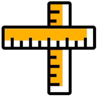Zwei Zollstocke als Symbol für die Dimensionen der Stromzähler