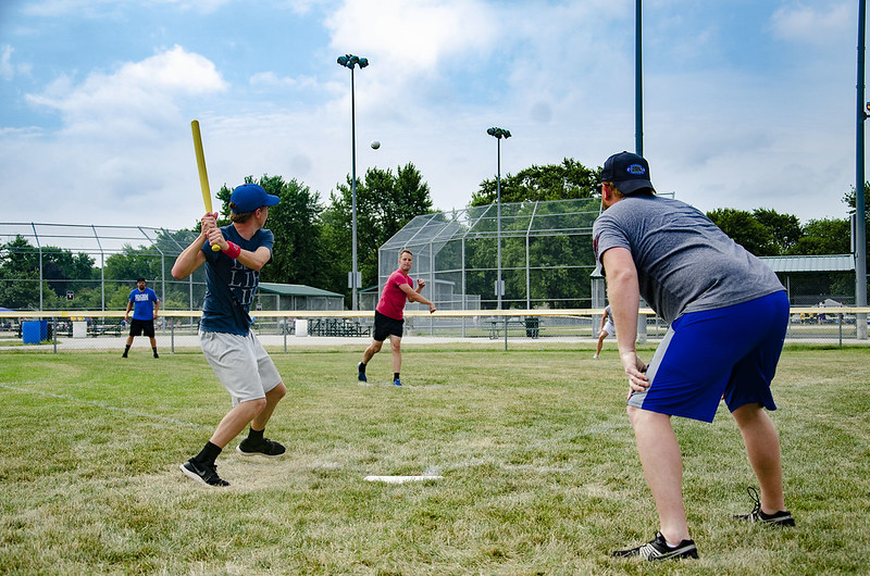 batter up blue sky