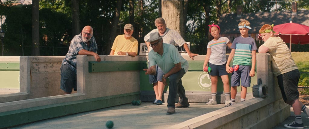 man playing bocce ball