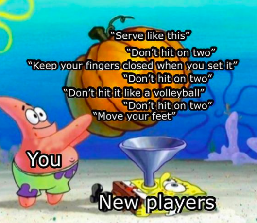 spongebob meme about spikeball