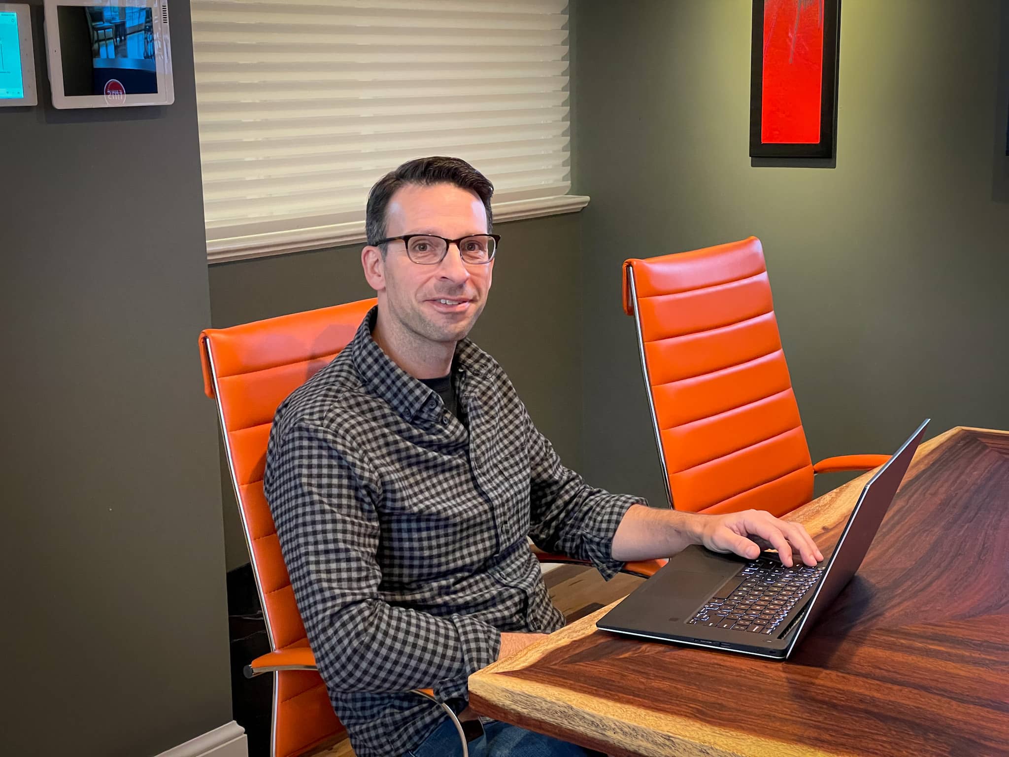 Eric Leese, Senior Technology Specialist, in RMS' conference room.