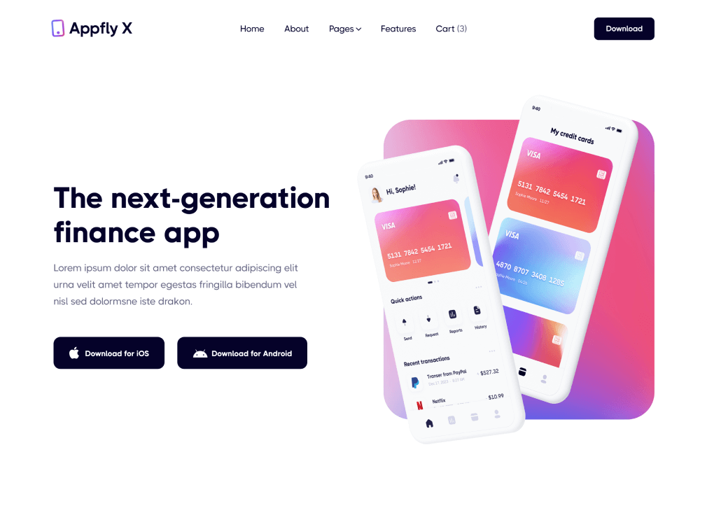 Appfly X - Webflow Project
