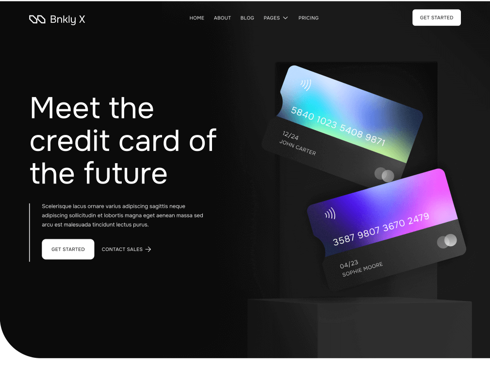 Bnkly X - Webflow Project