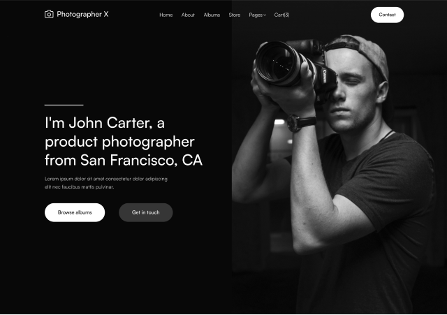 Photographer X - Webflow Agency Project