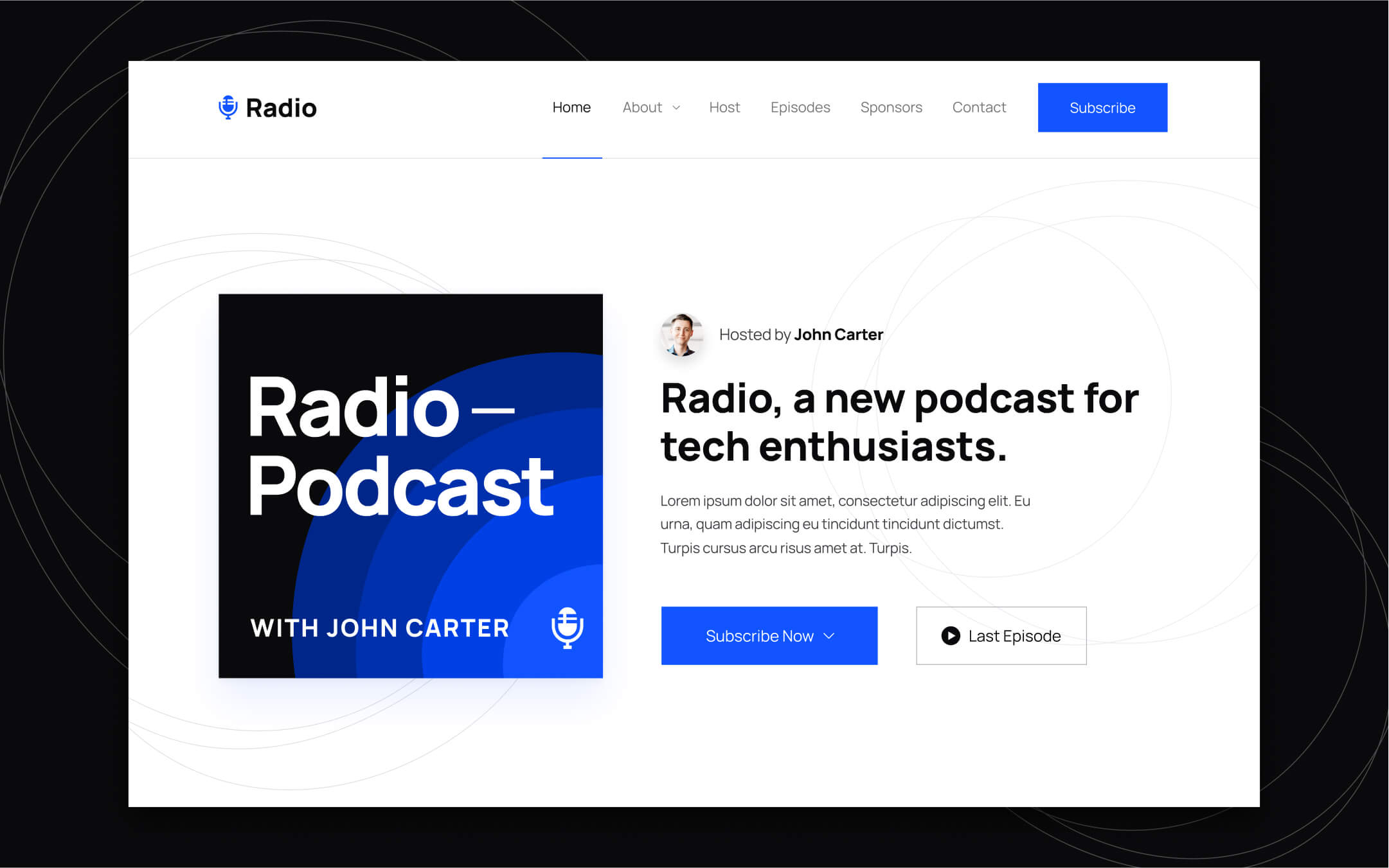 Podcaster Webflow Template