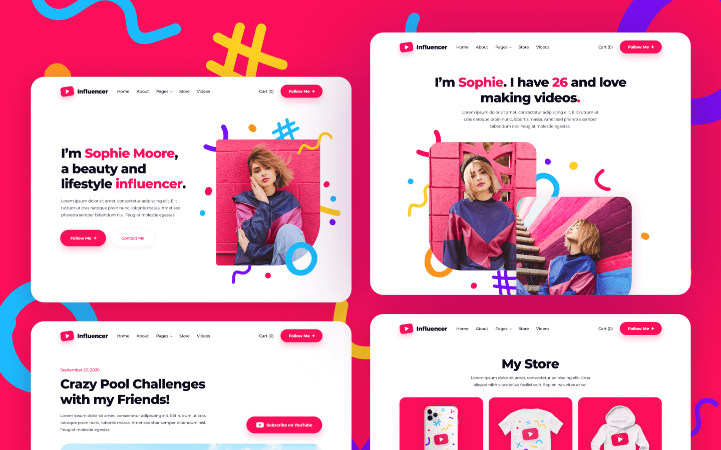 3  Influencer Webflow Templates BRIX Templates