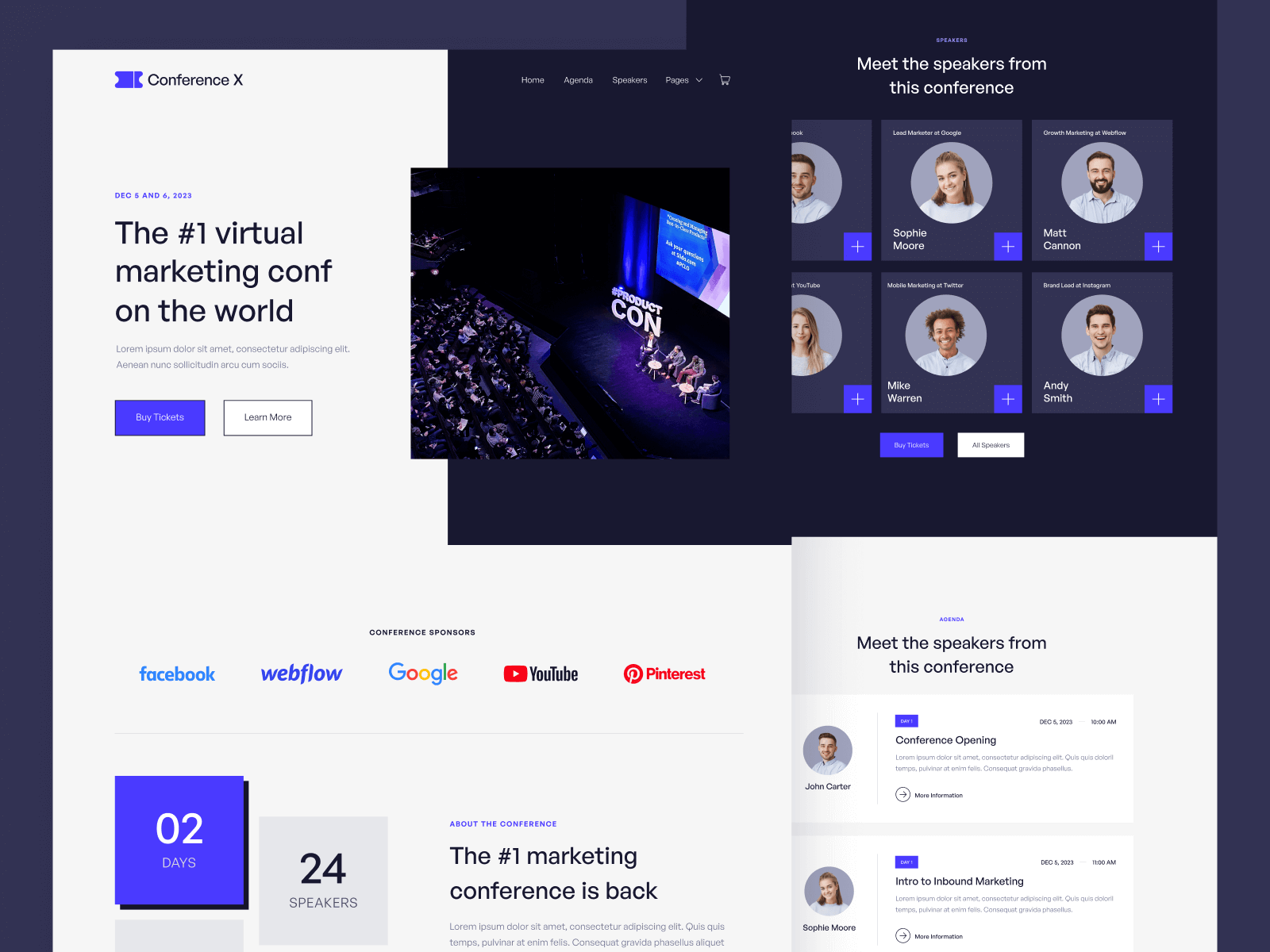 Virtual and Local Conference Webflow Template Conference X BRIX