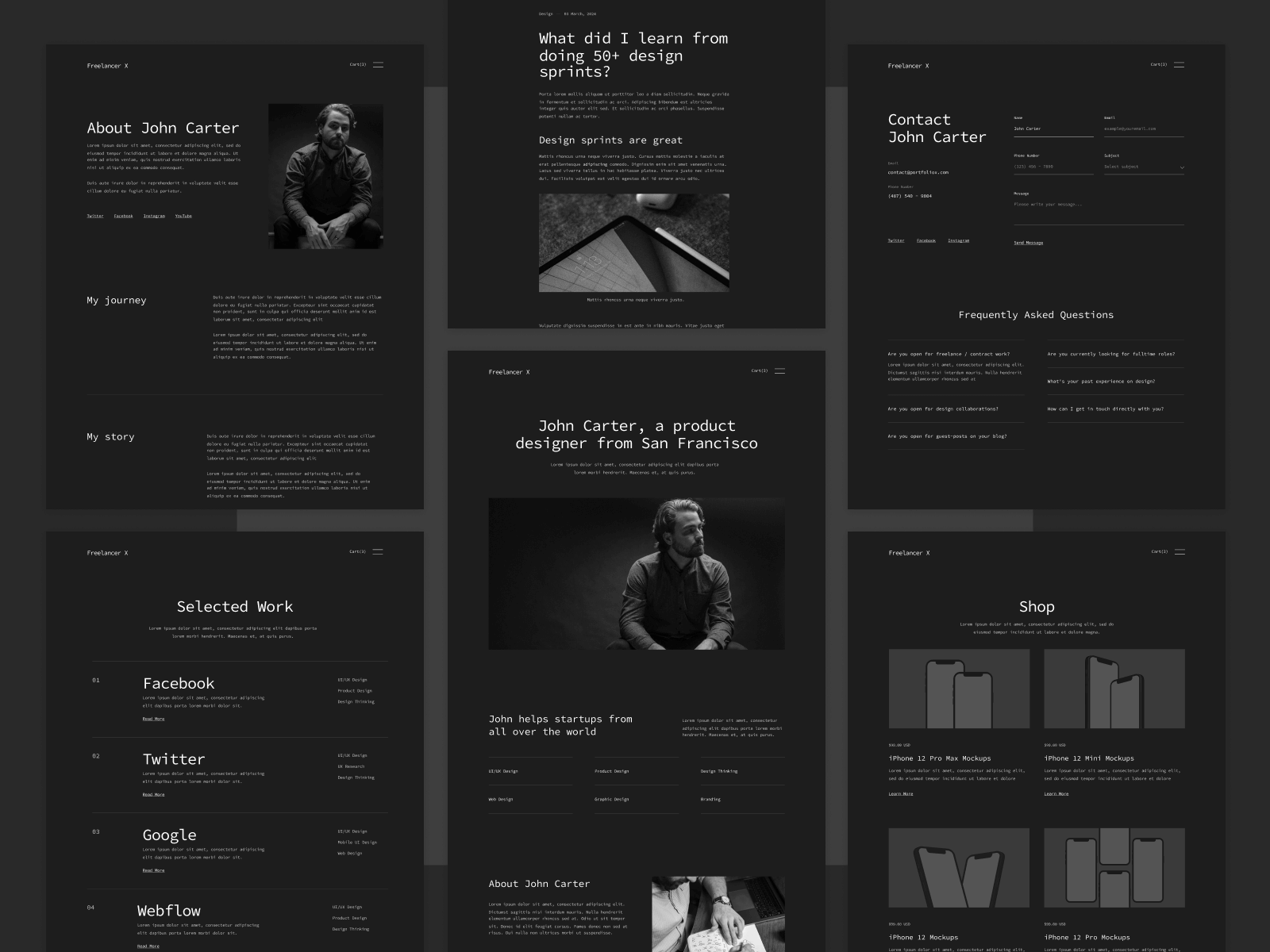 Freelancer Portfolio Webflow Template - Freelancer X | BRIX Templates
