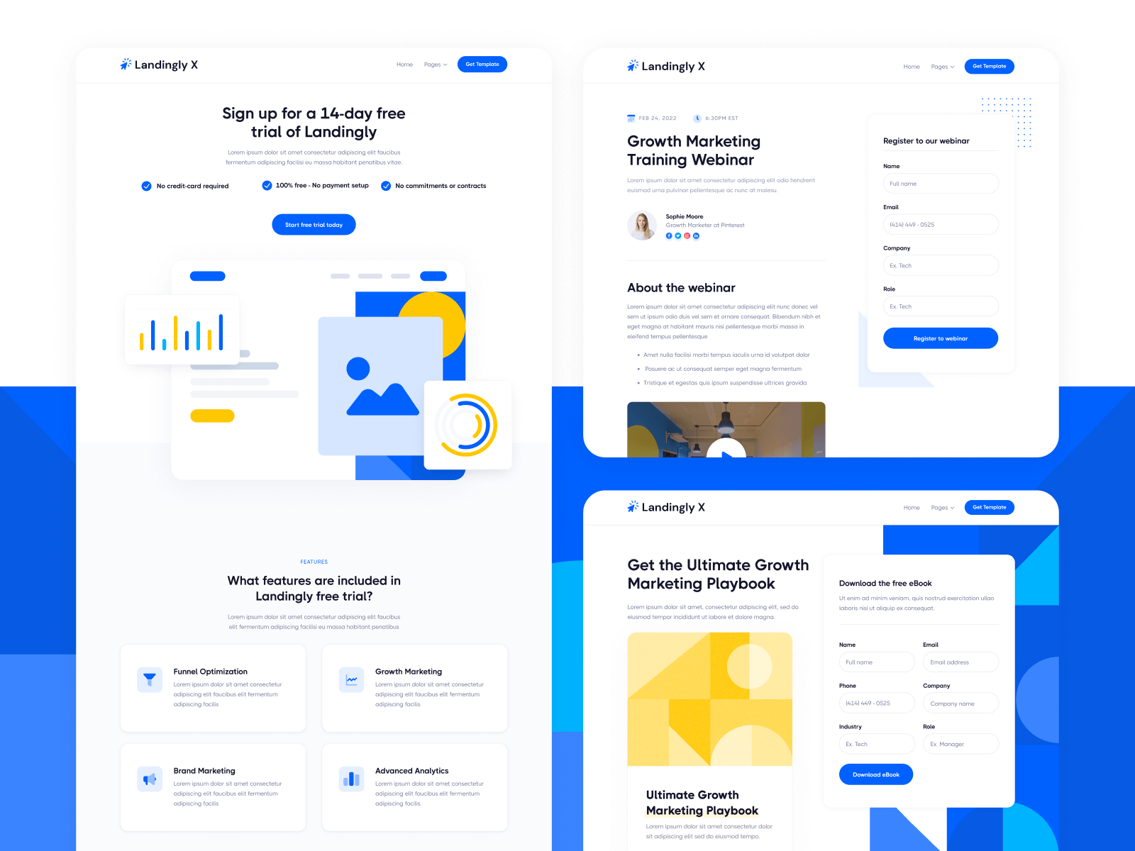 Landing Page Webflow Template - Landingly X | BRIX Templates
