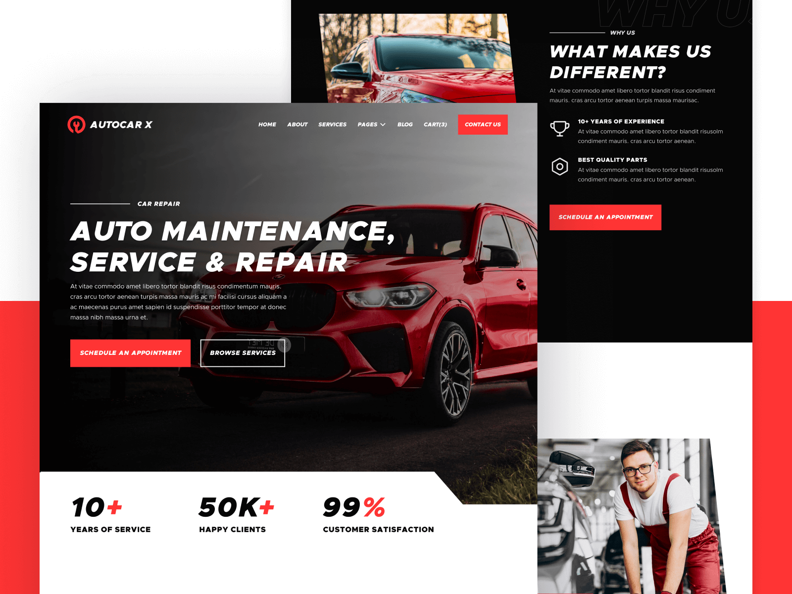 Automotive & Car Service Webflow Template - Autocar X | BRIX Template