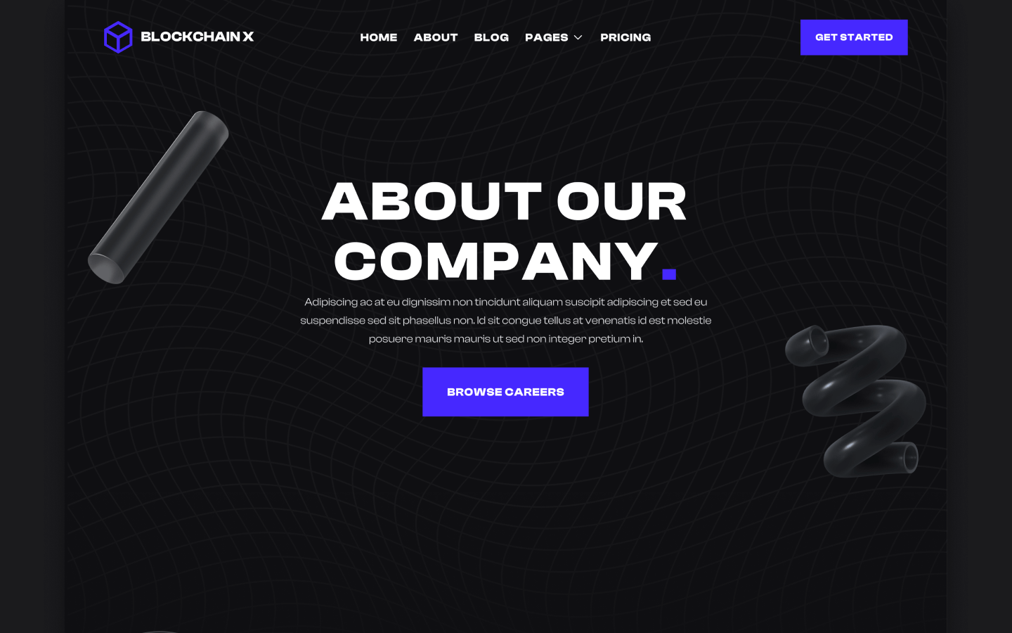 Crypto & Blockchain Webflow Templates Blockchain X BRIX Templates