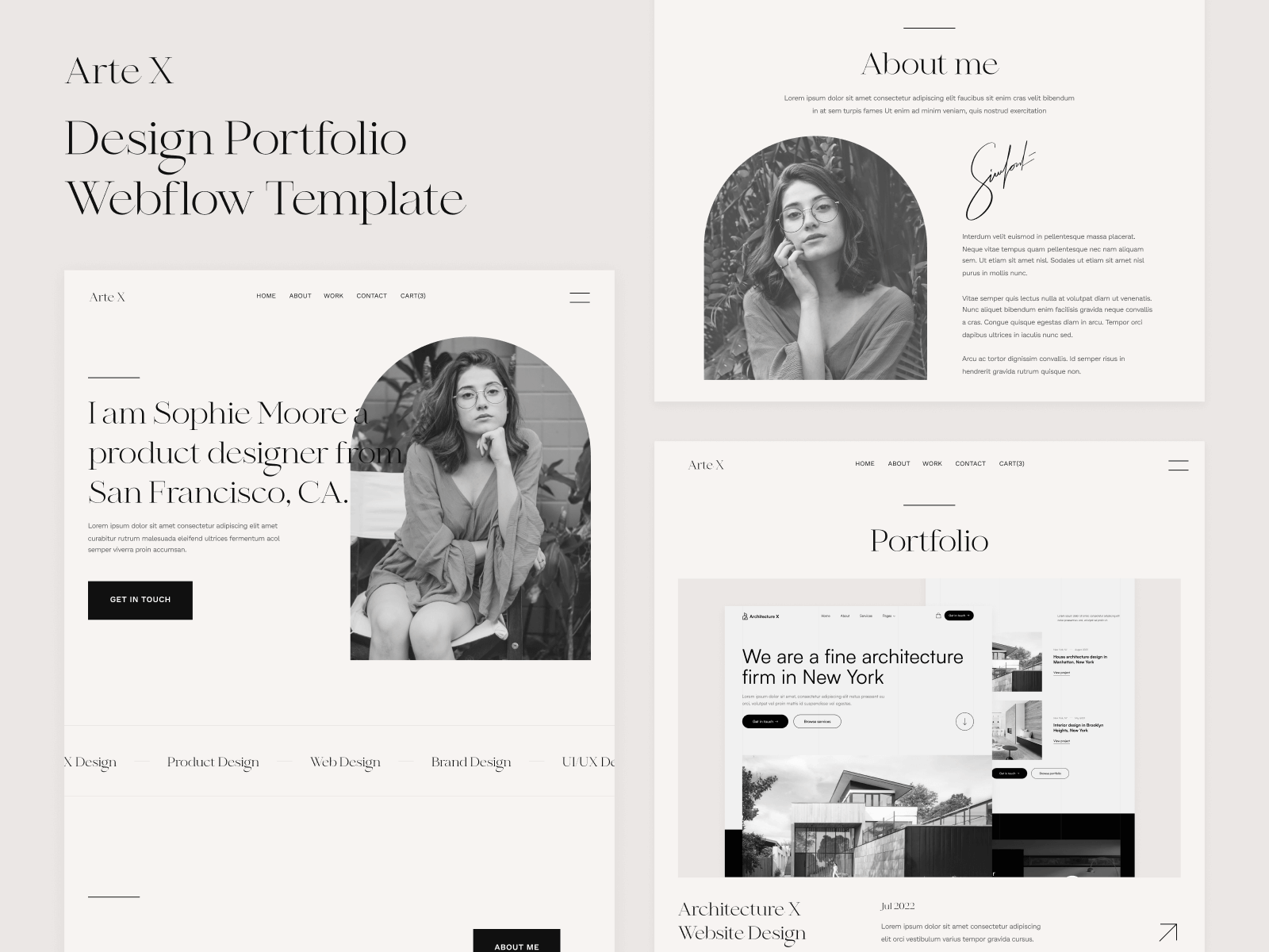 Art Design Portfolio Webflow Template