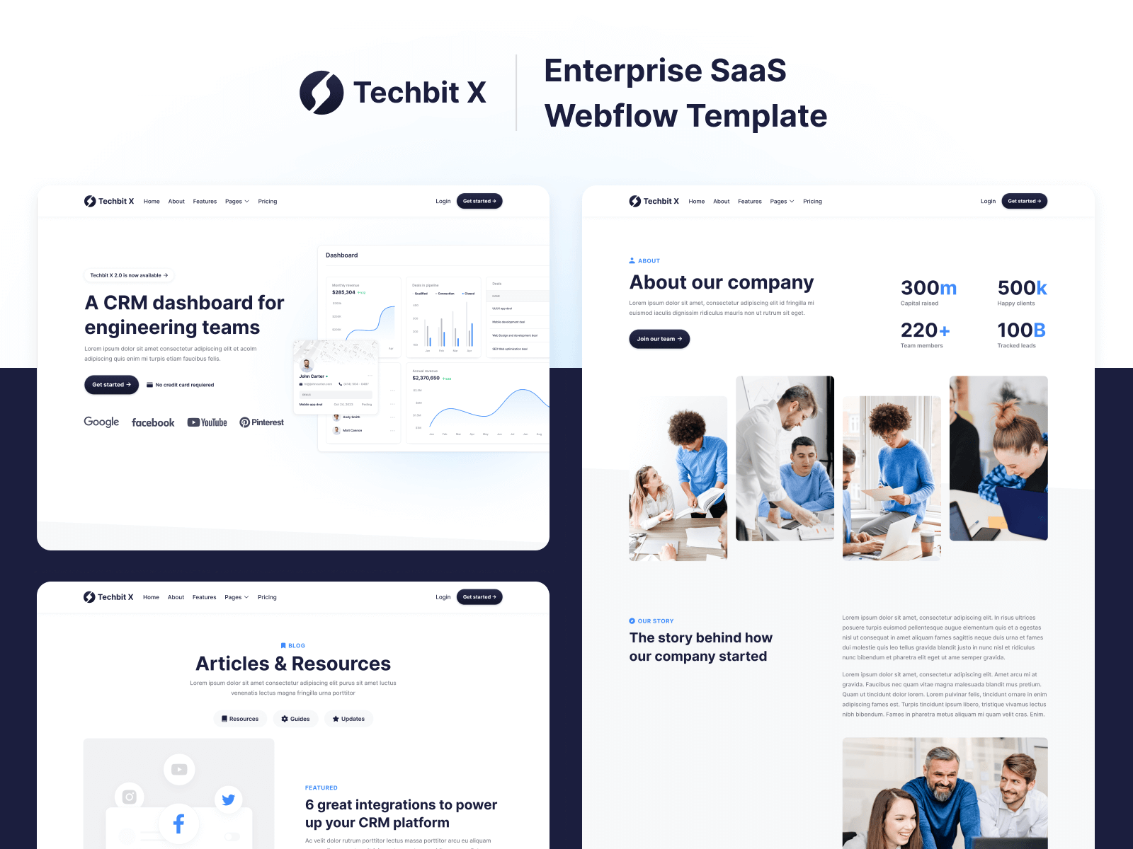 Enterprise SaaS Webflow Template