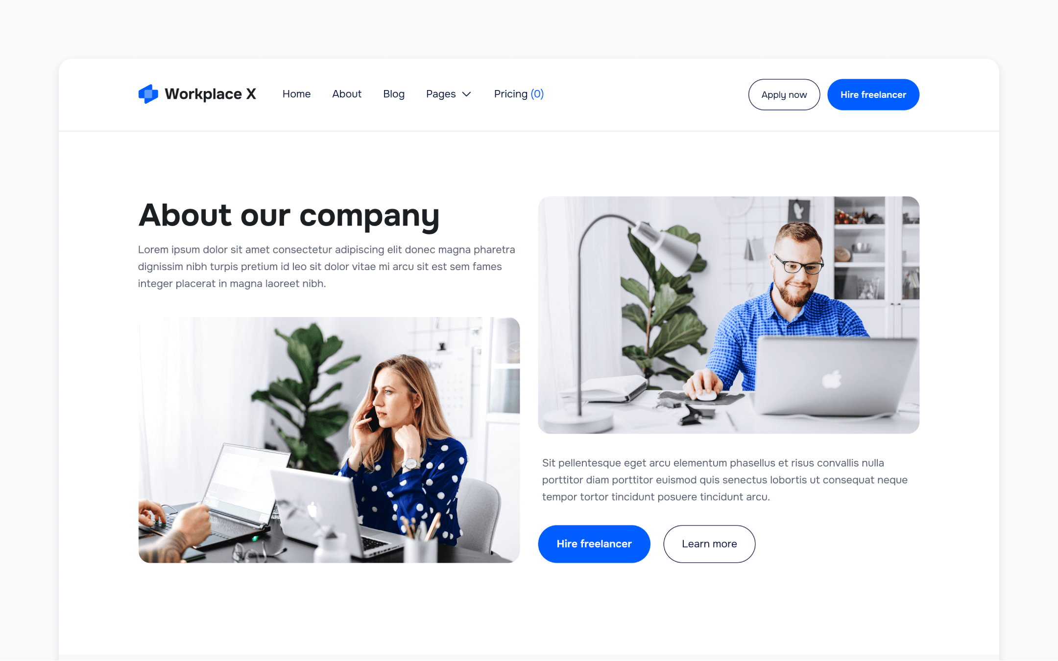 Freelance Marketplace Webflow Template Workplace X BRIX Templates
