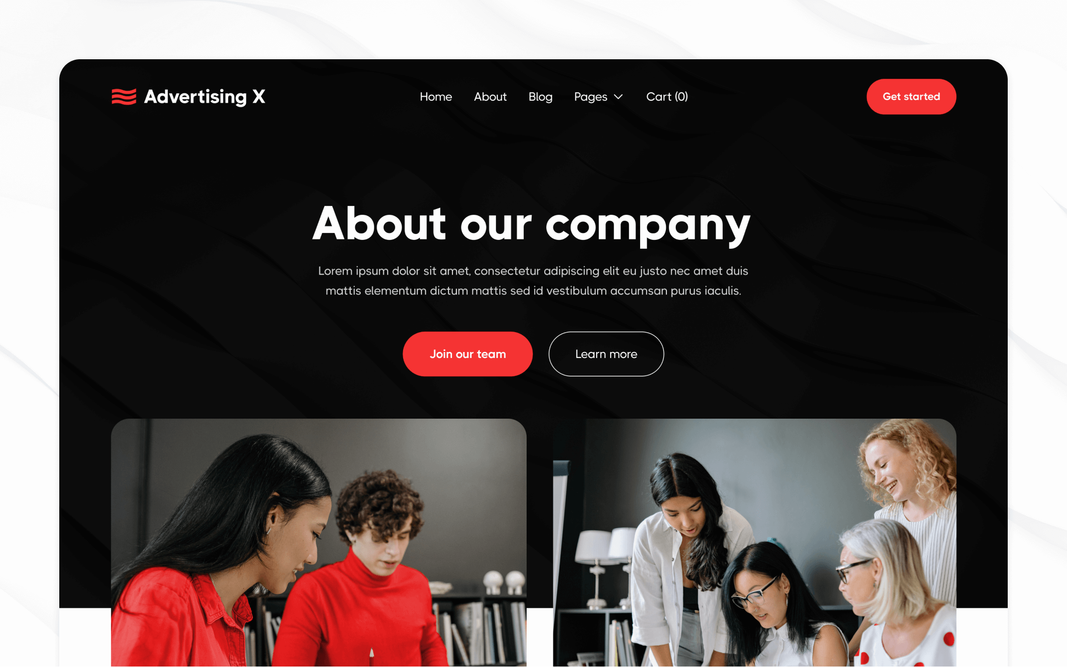 Modern SaaS Webflow Template Advertising X BRIX Templates
