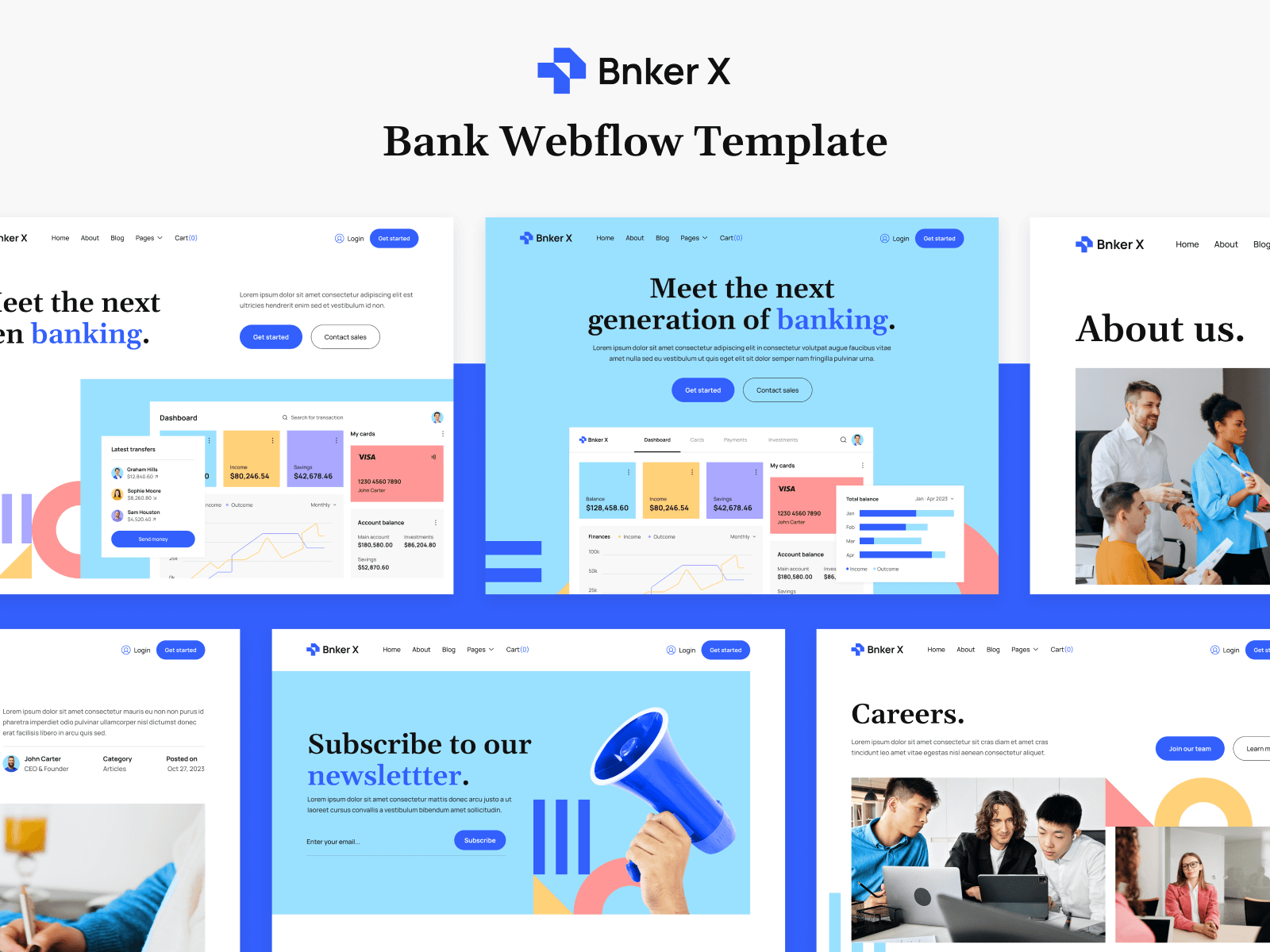 Bank Fintech Webflow Template