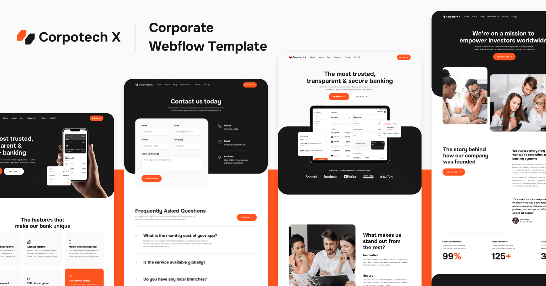 Corporation Webflow Template - Corpotech X | BRIX Templates