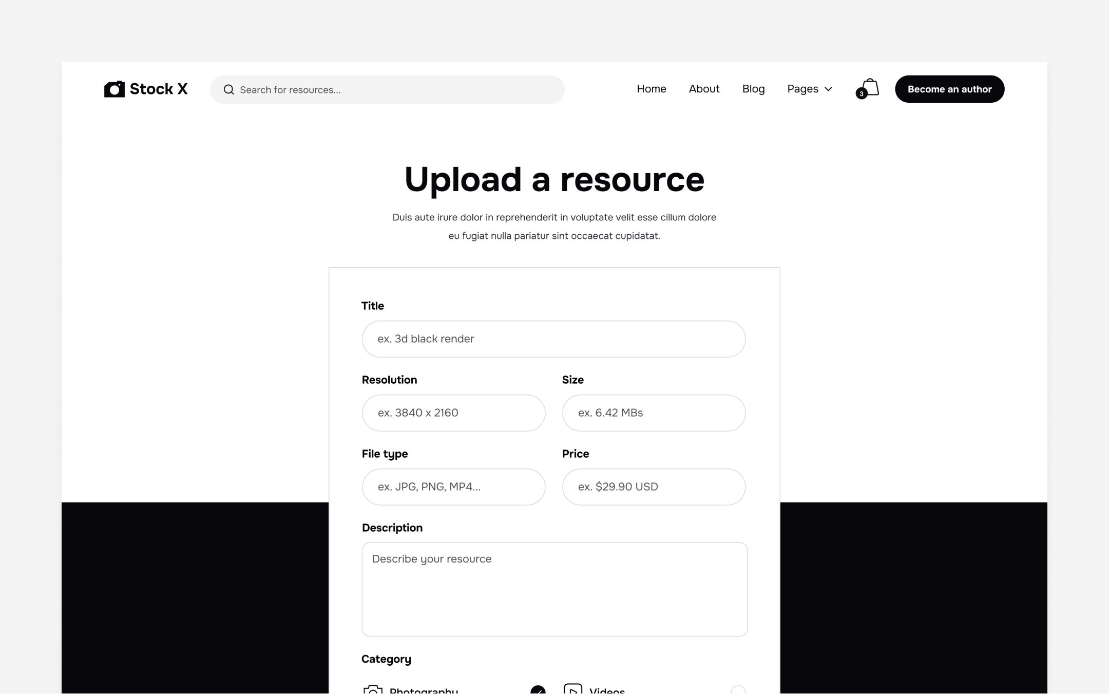 Stock Photography flow Template Stock X BRIX Templates