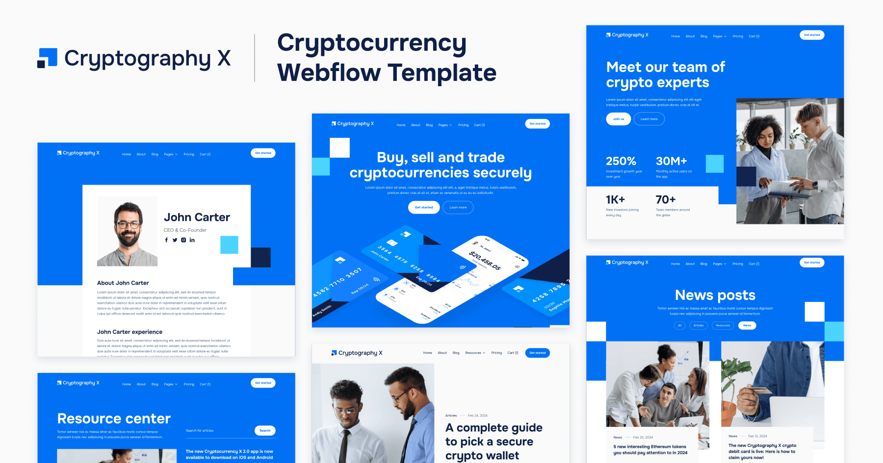 Crypto Webflow Template - Cryptography X | BRIX Templates