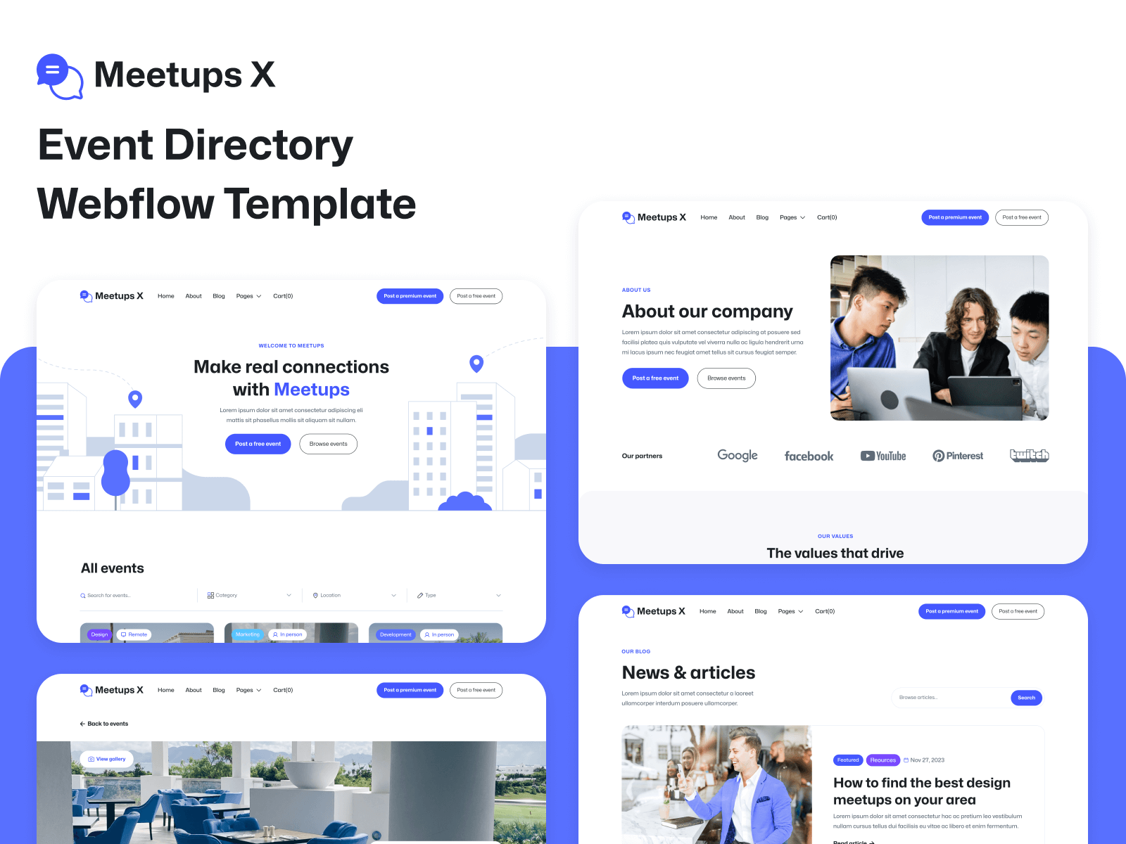 Event Directory Webflow Template