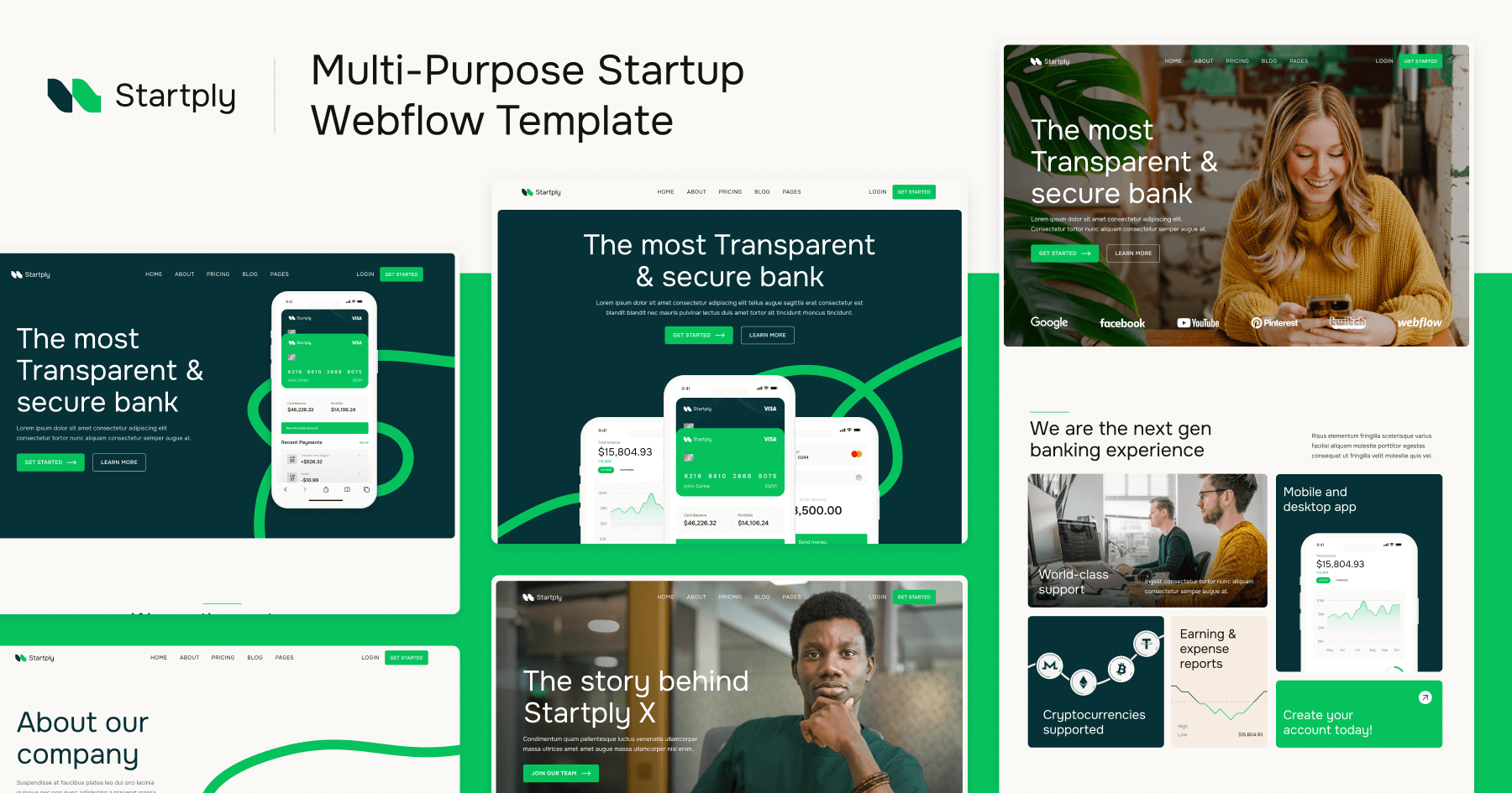 Green Startup Webflow Template - Startply X | BRIX Templates