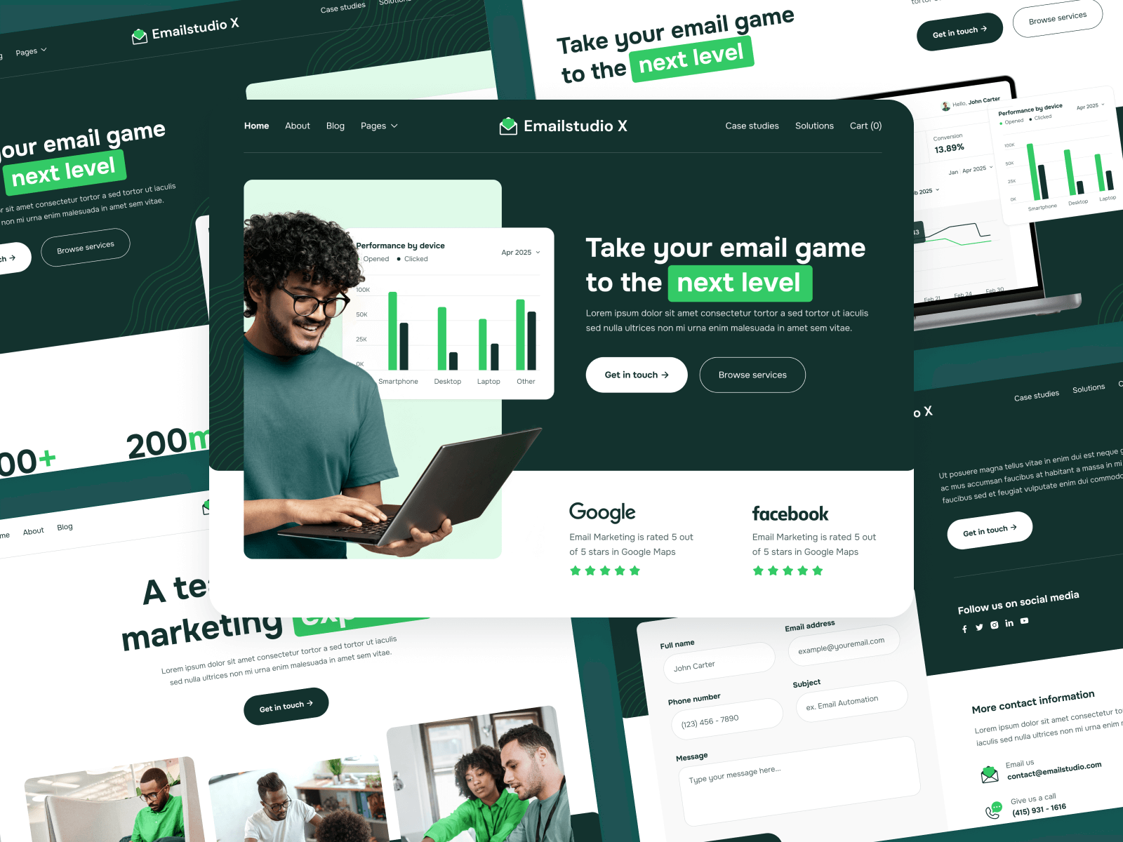Email Marketing Agency Webflow Template Emailstudio X BRIX Templates