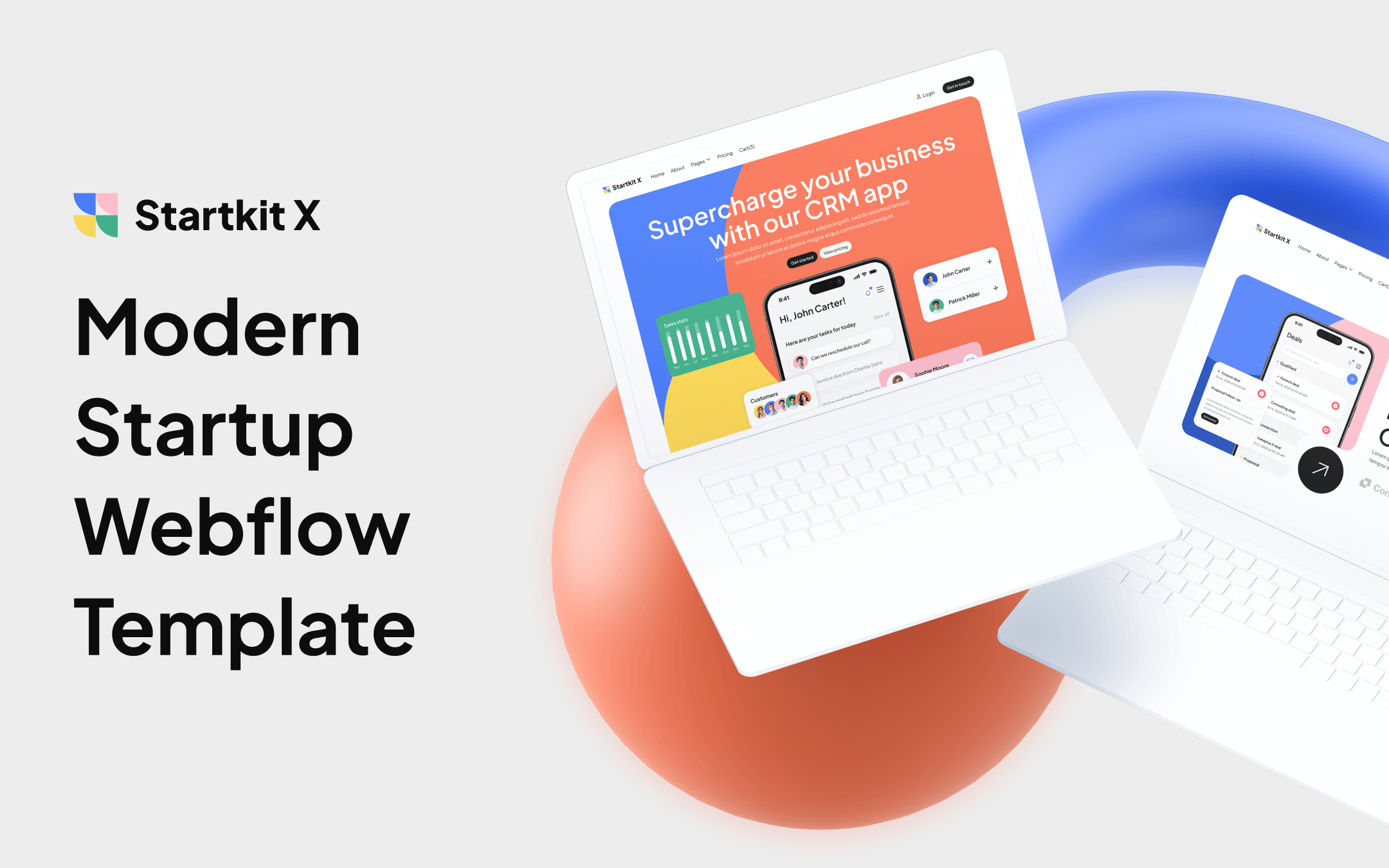 Modern Startup Webflow Template - Startkit X | BRIX Templates