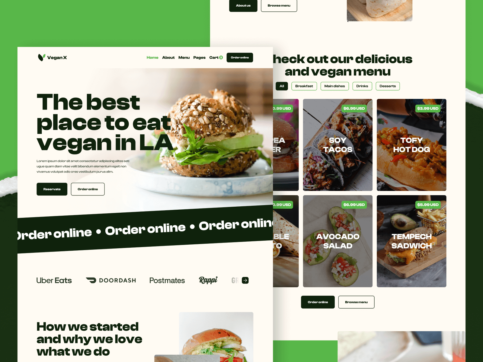 Healthy Restaurant Webflow Template