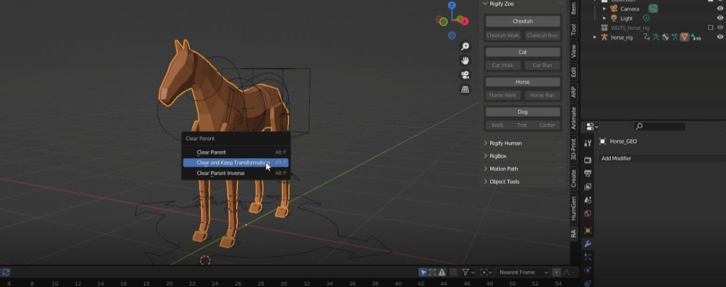 メッシュを選択したままスカルプトモードに切り替え