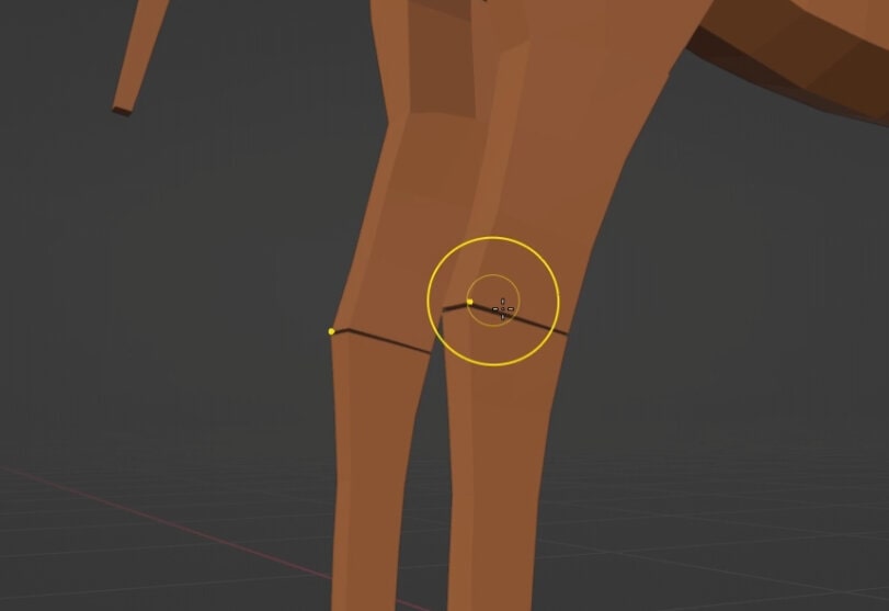 四足のベースメッシュを実際に四足動物の形にする