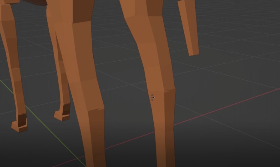 四足のベースメッシュを実際に四足動物の形にする