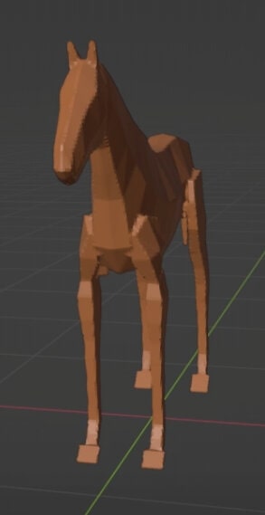 四足のベースメッシュを実際に四足動物の形にする