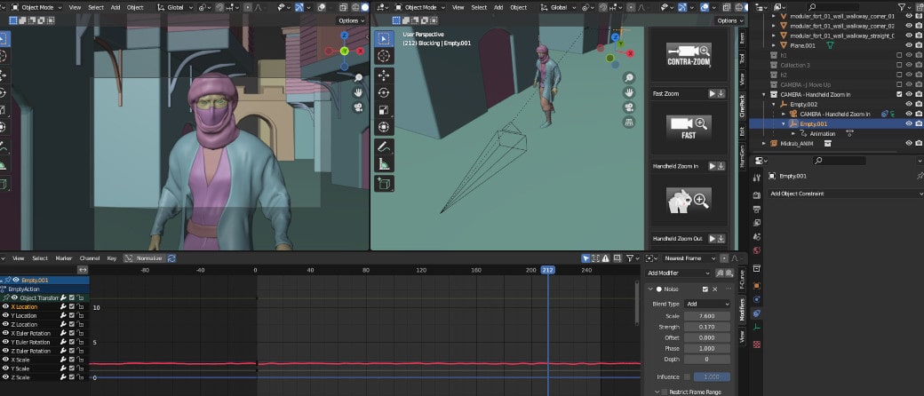 How to move cameras in Blender like a cinematographer using Cinepack
