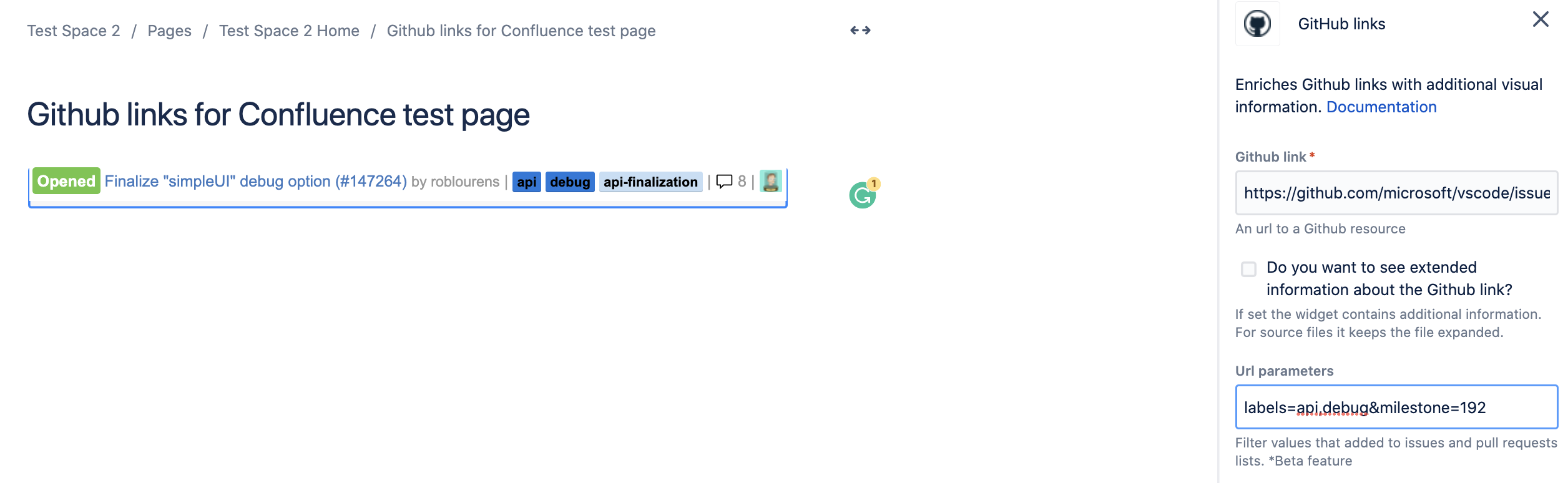 How to display Github issue list in Confluence?