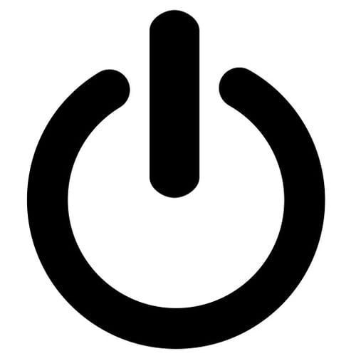 Standby Icon als Symbol für das Ausschalten von Geräten, um Strom zu sparen
