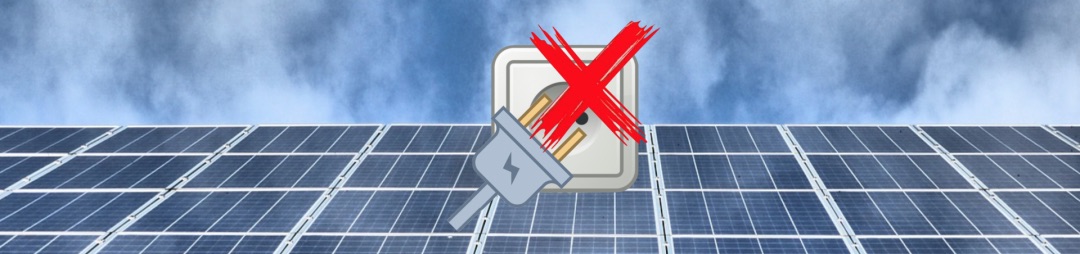 Eine Nulleinspeiseanlage mit durchkreuztem Stomstecker Symbol