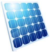 Eine blaues Solarmodul